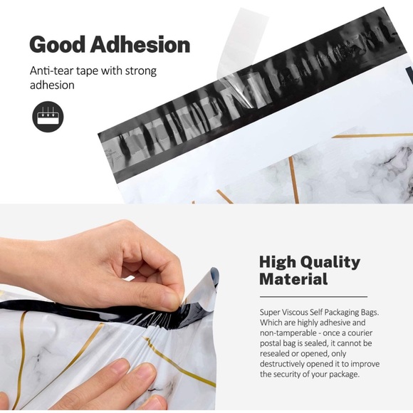 25 10X13 Poly Mailers Thank You Marble Shipping Envelopes Bags PRICE IS FIRM - Picture 9 of 9